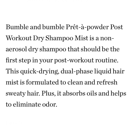 Bumble and Bumble Travel Size Pret-a-powder Post Workout Dry Shampoo Mist - Picture 7 of 8